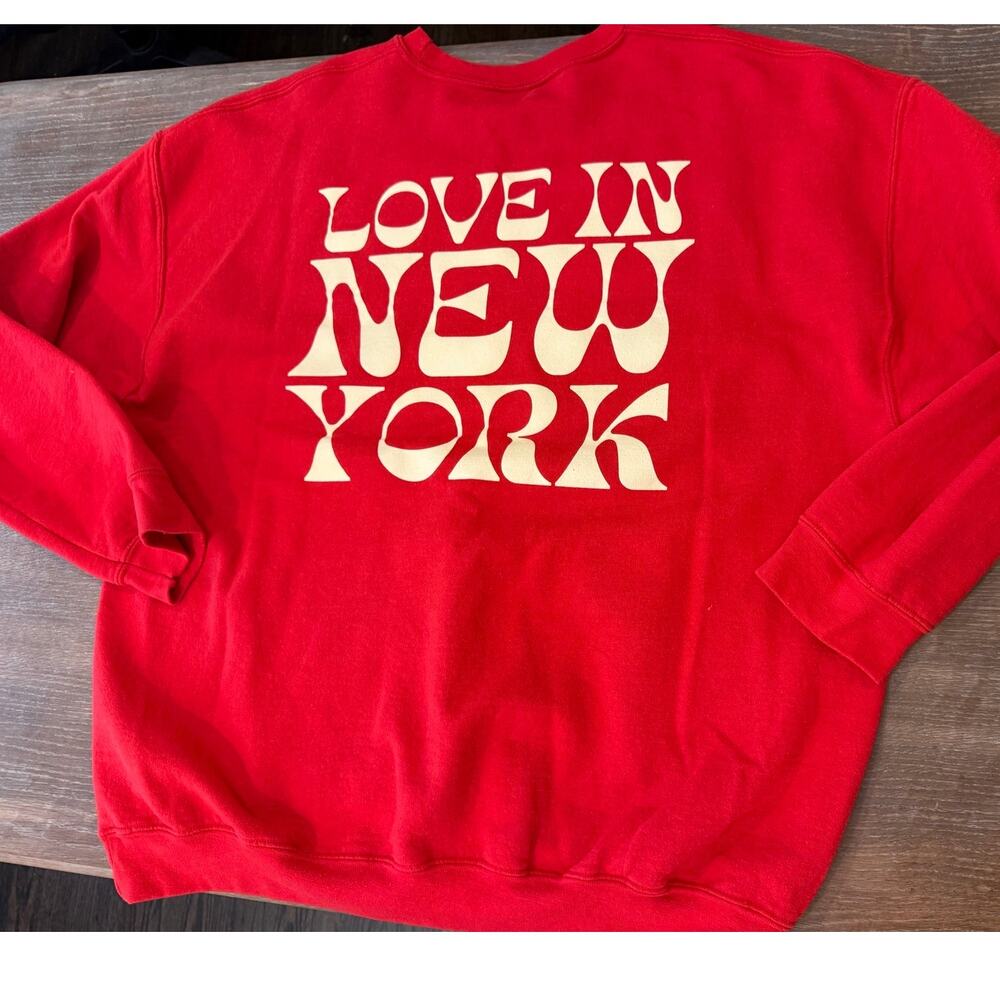 Love in New York Pop Up Florist Sweatshirt Top Shirt Red White XXL 2XL